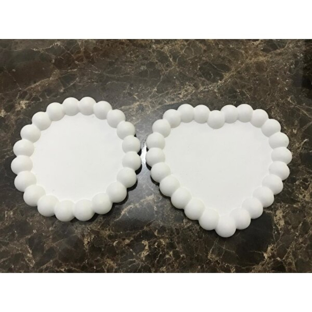 Cappadocia Box 2li Kalp Yuvarlak Tealight Beton Mumluk, Tabaklı Dekoratif Hediyelik Set Ham Beyaz Şamdan Fiyatı