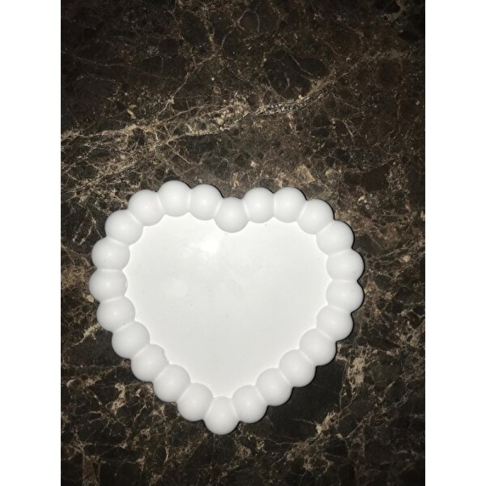 Cappadocia Box Kalp Bubble Tealight Beton Mumluk, Tabaklı Dekoratif Hediyelik Set Ham Beyaz Şamdan Fiyatı