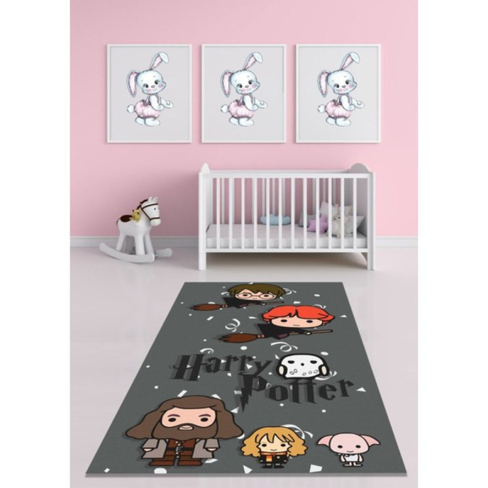 Cappio Halı Harry Potter Desenli Halı - CP1298 - 120 x 250 cm - Siyah Salon Halısı Fiyatı