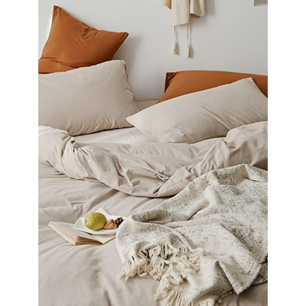 Cappuccino Kahve Çift Kişilik Çarşafı Lastikli Nevresim Takımı - 160 x 200 cm Nevresim Takımı Fiyatı