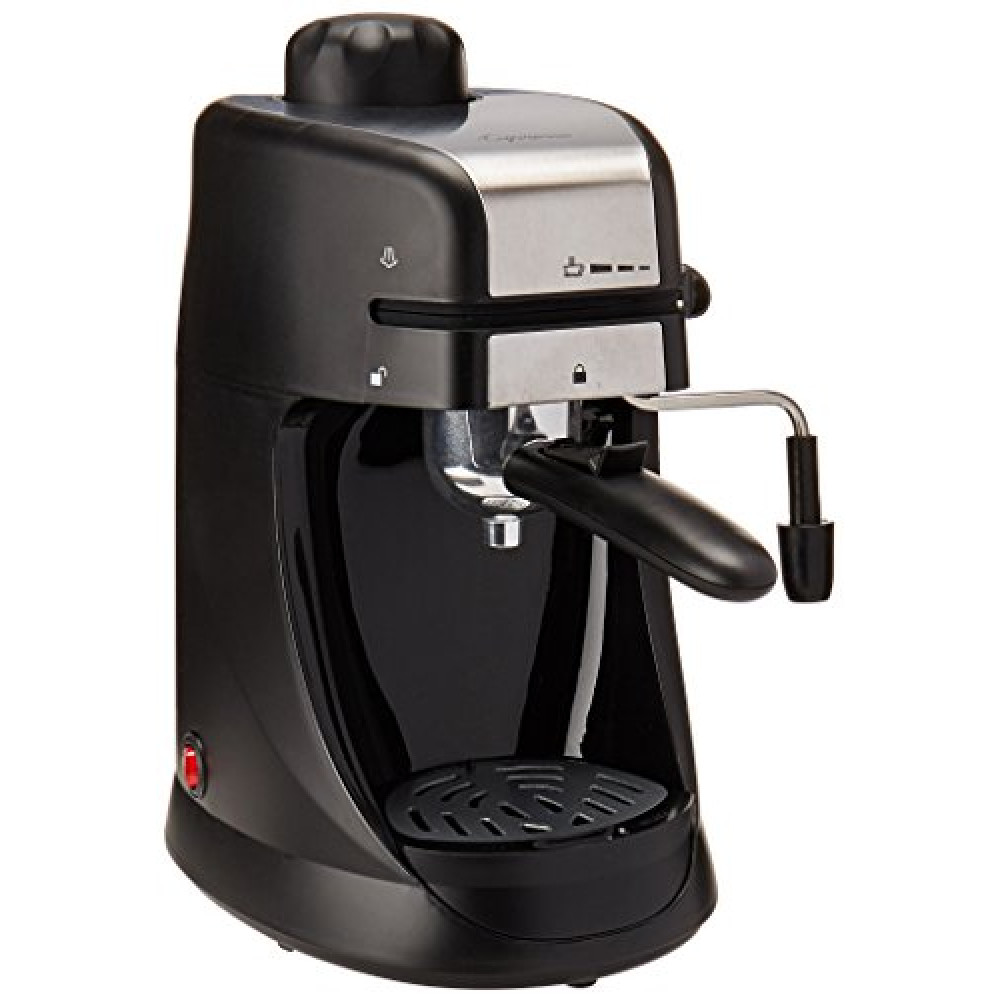 Capresso Steam PRO Espresso and Cappuccino Machine, 4-Cup, Stainless Steel/Black