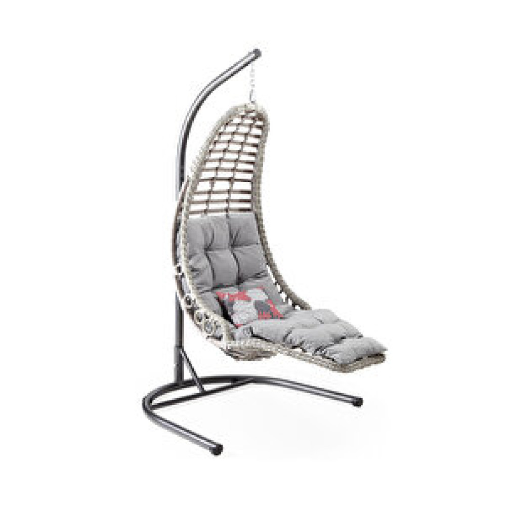 Capri Swing Bodrum Tek Kişilik Rattan Bahçe Balkon Salıncağı Beyaz Bahçe Salıncağı Fiyatı