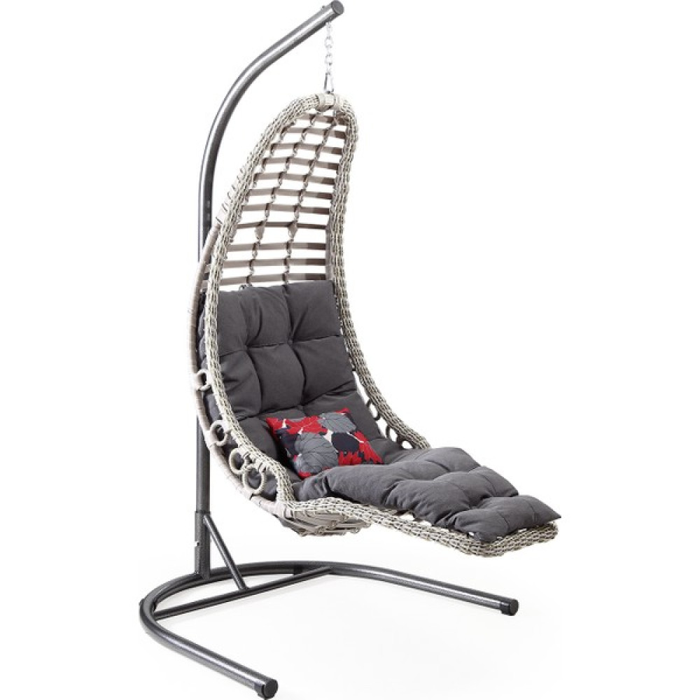 Capri Swing - Bodrum - Tek Kişilik Rattan Bahçe Balkon Salıncağı - Krem Bahçe Salıncağı Fiyatı