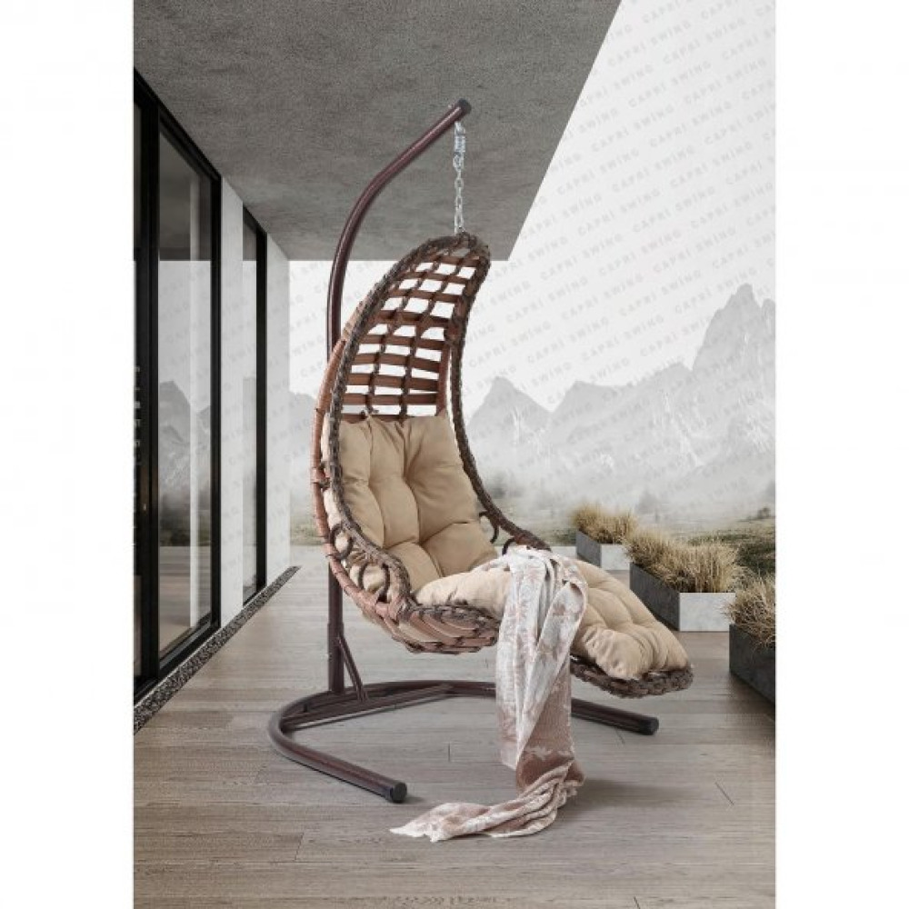 Capri Swing Bodrum Tekli Rattan Bahce Salincagi | Balkon Salincagi Mobilya & Dekorasyon Fiyatı