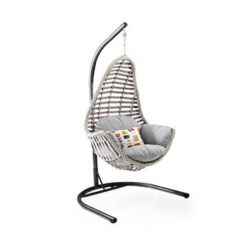 Capri Swing Milas Tek Kişilik Rattan Bahçe Balkon Salıncağı Beyaz Bahçe Salıncağı Fiyatı