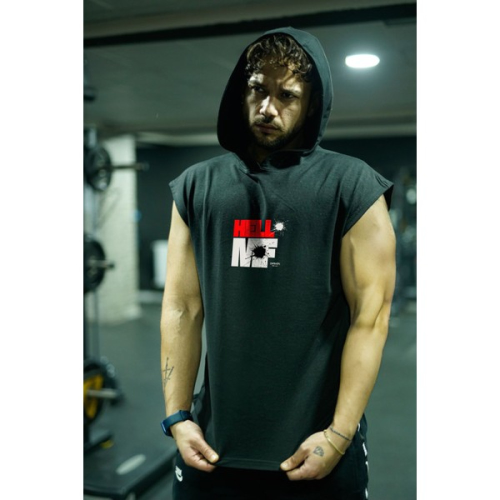 Capshon Sporcu Atleti Kolsuz Gym Top Tank Kapüşonlu %100 Pamuk Hello Mf Capshon® Erkek T-shirt Fiyatı
