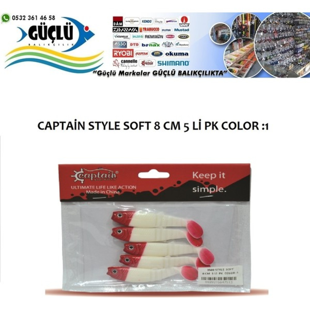 Captain Levrek Turna Silikonu Captaın Style Soft 8 cm 5’li Pk Renk :1 Oto Boyaları Fiyatı