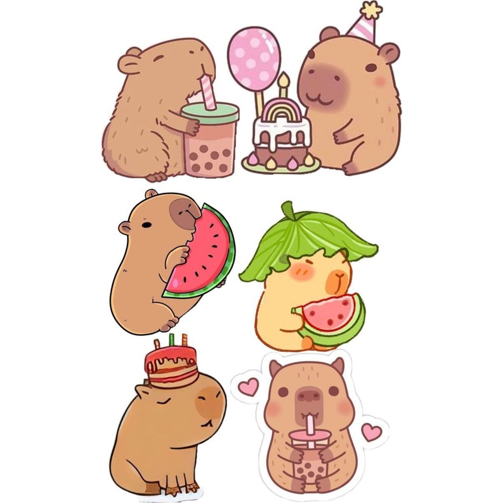 Capybara Sticker Capibara Etiket Kapibara Sticker Capibara Sticker ST1641 Okul Etiketi Fiyatı