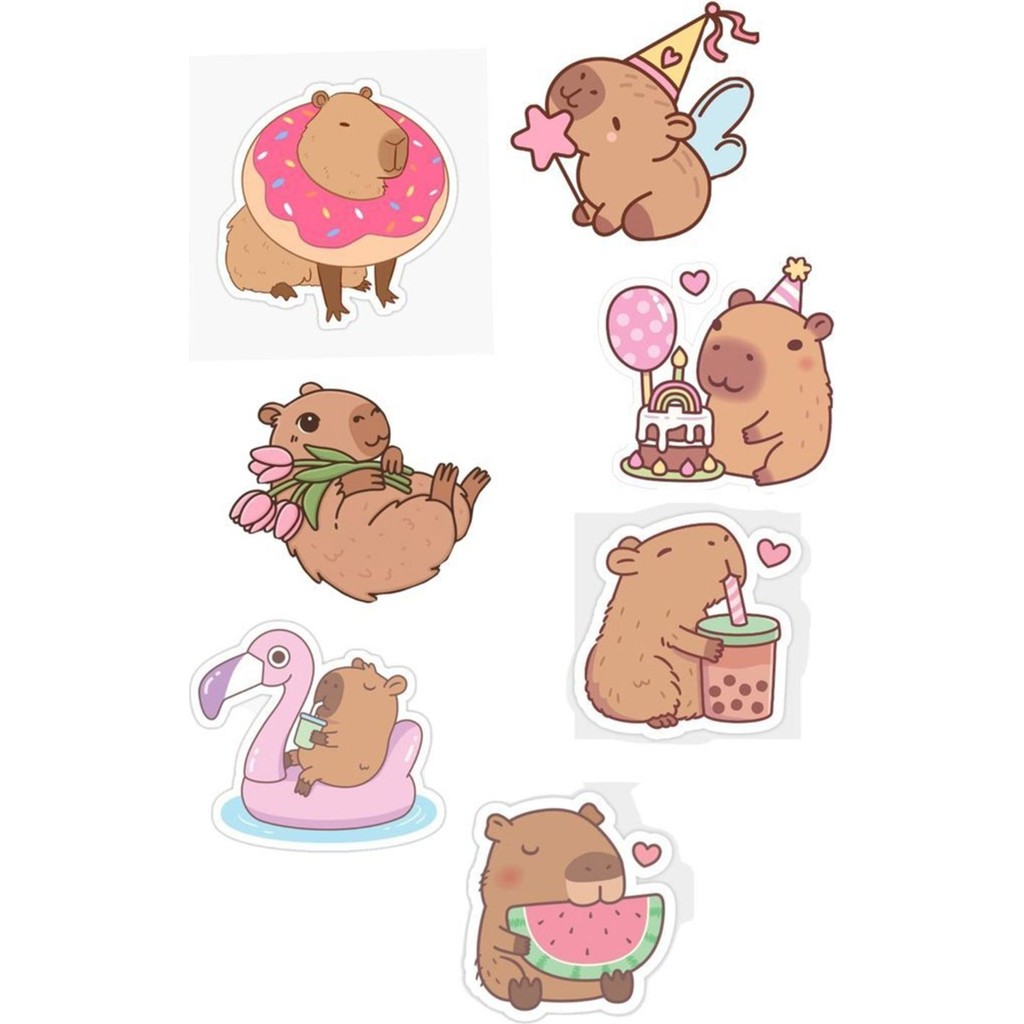 Capybara Sticker Capibara Etiket Kapibara Sticker Capibara Sticker ST1648 Okul Etiketi Fiyatı