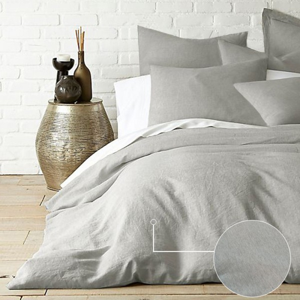 Caqqa Gri Çift Kişilik Çarşafı Lastikli Pamuk Nevresim Takımı - 160 x 200 cm Nevresim Takımı Fiyatı