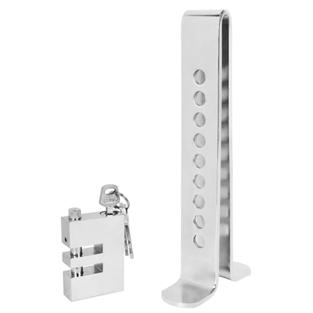 Car Brake Pedal Lock, Stainless Steel Anti Theft Car Device with 3 Keys, Adjustable 9 Hole Car Security Lock for Truck/Auto/SUV/Van Car Alarm & Security Fiyatı