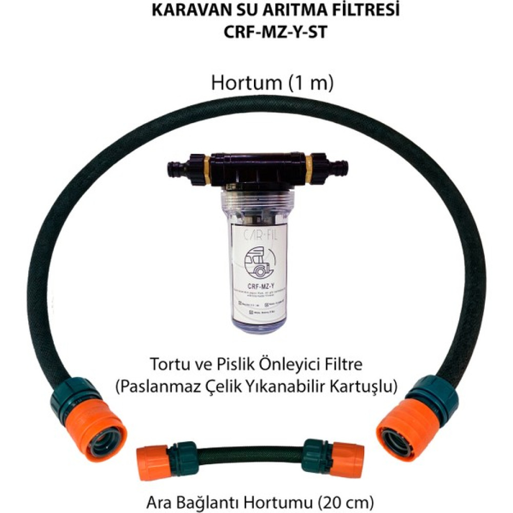 Car-Fil Karavan Tipi Su Arıtma Filtre Seti (Yıkanabilir Kartuşlu)-Crf-Mz-Y-St Oto Seyahat Ürünleri Fiyatı
