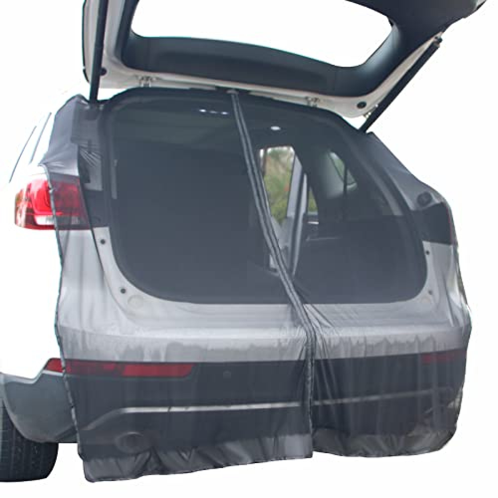 Car Tailgate Mesh Screen for SUV Van, Breathable Magnetic Car Tent for Tail Gate Hatch Camping Gear Accessories