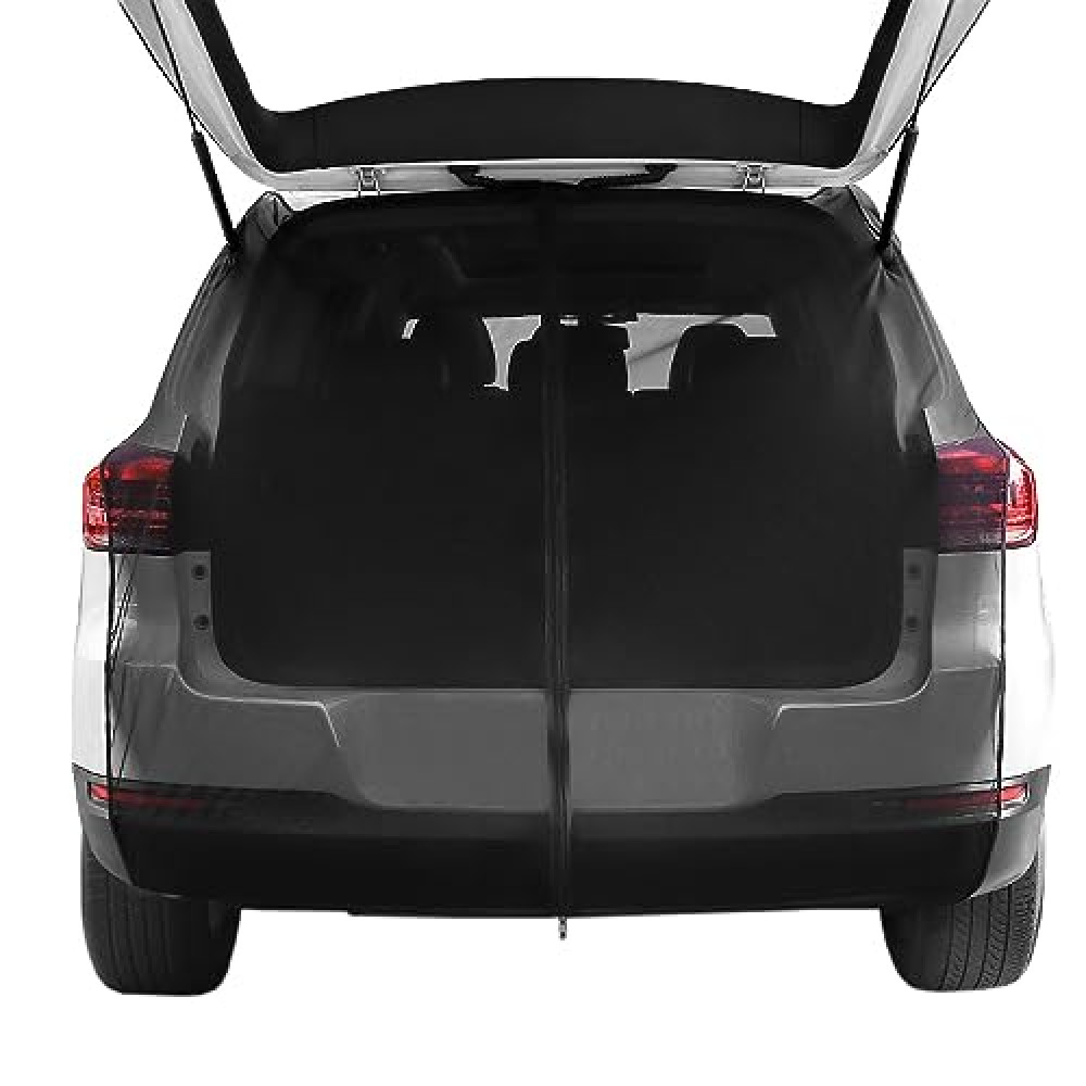 Car Tailgate Mosquito Net for SUV MPV, Car Camping Magnetic Mesh Screen Camping Tent Car Camping Accessories for Metal Tailgates (L)