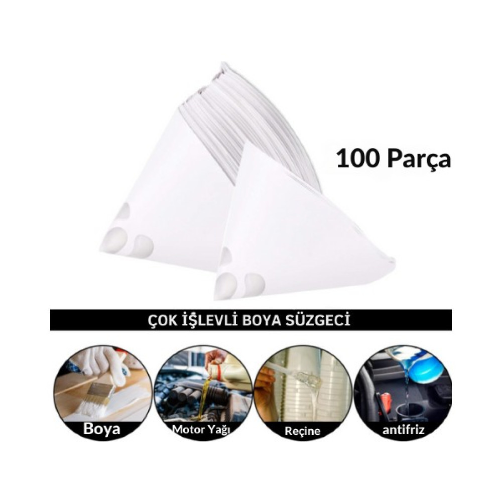 Car Well 190 Mikron Kağıt Boya Süzgeci 100 Adet Boya Malzemeleri Fiyatı