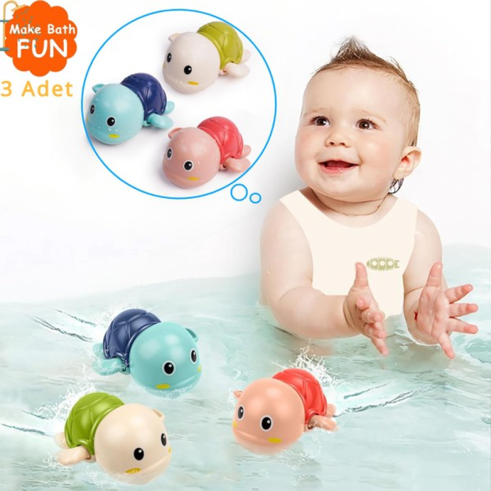 CARA CARO 1Adet/3Adet Küvet Oyuncakları - Kurmalı Bebek Banyo Oyuncağı Banyo Küvet Havuz Deniz De Bebek Kaplumbağa (Mavi Kırmızı Yeşil) - Renkli Bebek Oyuncakları Fiyatı