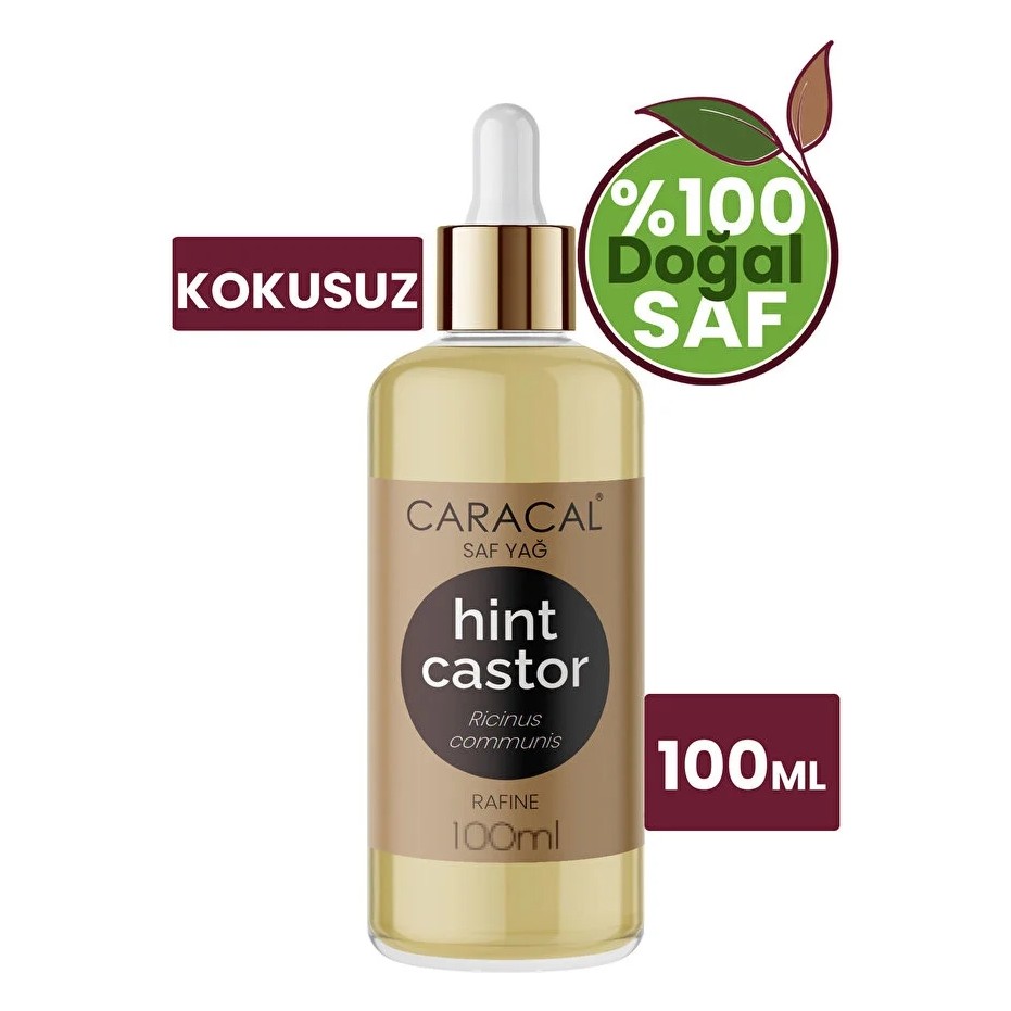 Caracal %100 Saf Doğal Hint Yağı Saç Kaş Yüz Kirpik Bakım Yağı Castor Oil Kastor 100 ml Diğer Fiyatı