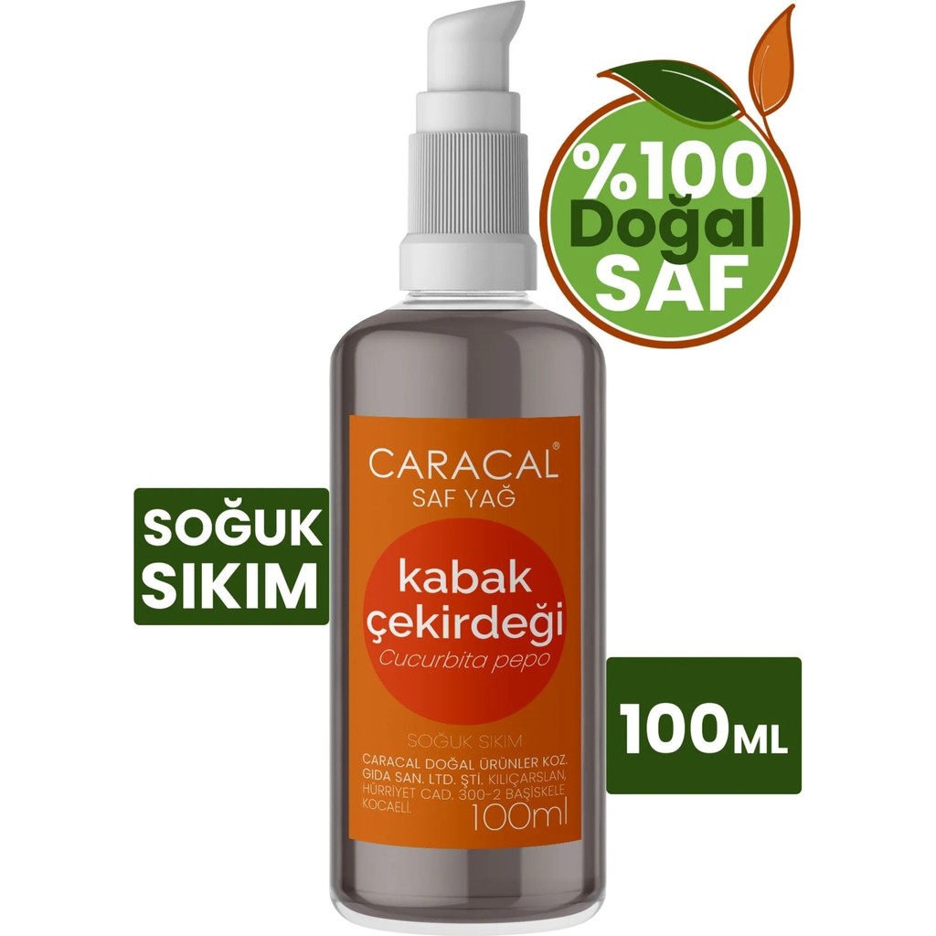 Caracal Kabak Çekirdeği Yağı Doğal Soğuk Sıkım 100 ML Nemlendiriciler Fiyatı