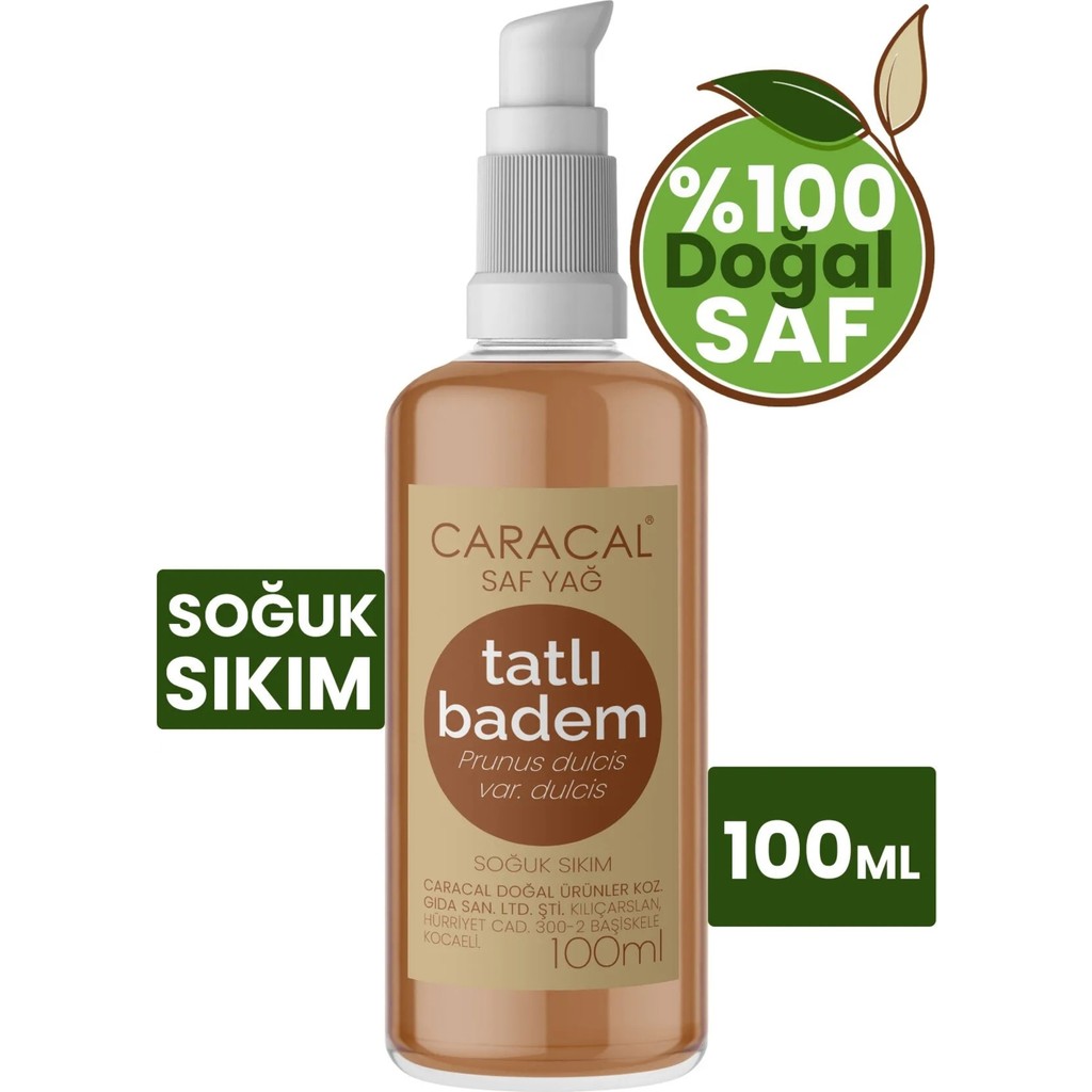 Caracal Tatlı Badem Yağı 100ml Saf Doğal Katkısız Nemlendiriciler Fiyatı
