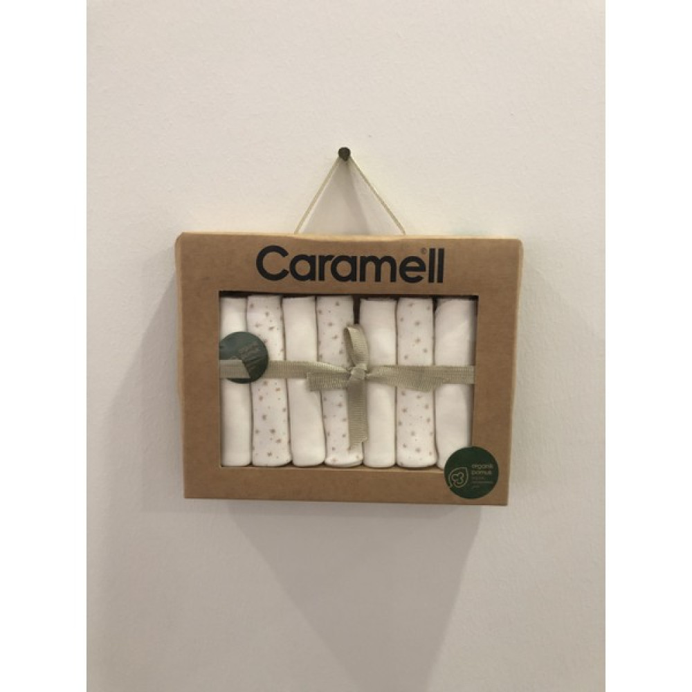 Caramell Caramell7 Li Organik Cotton Ağız Mendili - 0 - 2 Yaş - Ekru Mama Önlüğü Fiyatı