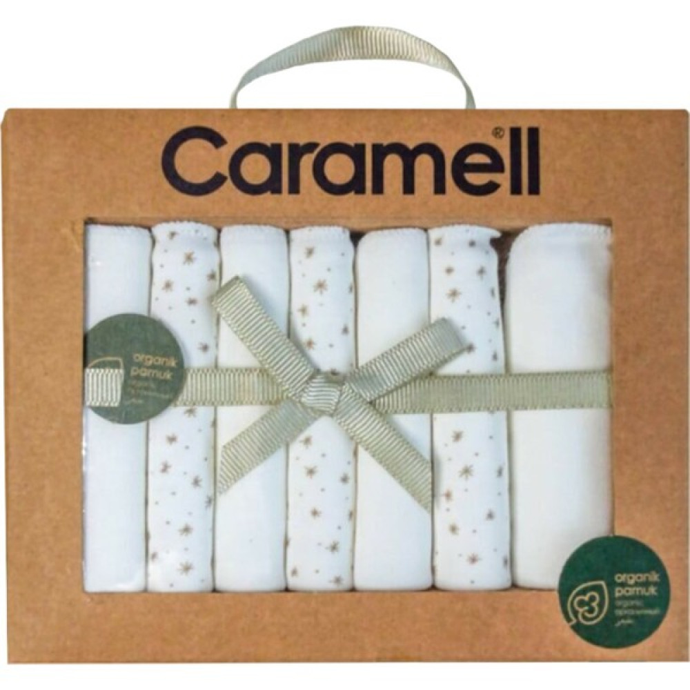 Caramell Organik 7'li Bebek Ağız Mendili 7597 Mama Önlüğü Fiyatı
