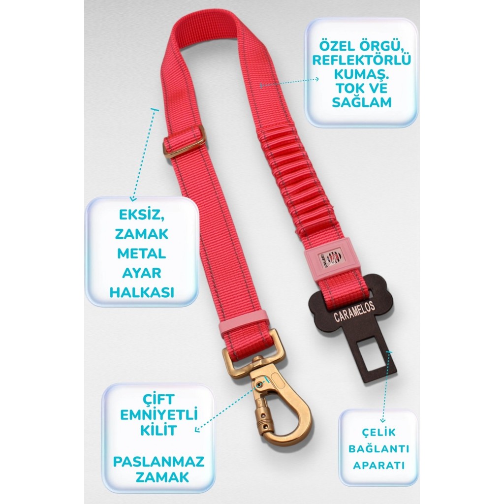 Caramelos Evcil Hayvan Araç Emniyet Kemeri Köpek Oto Kemeri Araba Oto Aksesuar Kh - Pembe Araba & Motorsiklet Aksesuarı Fiyatı