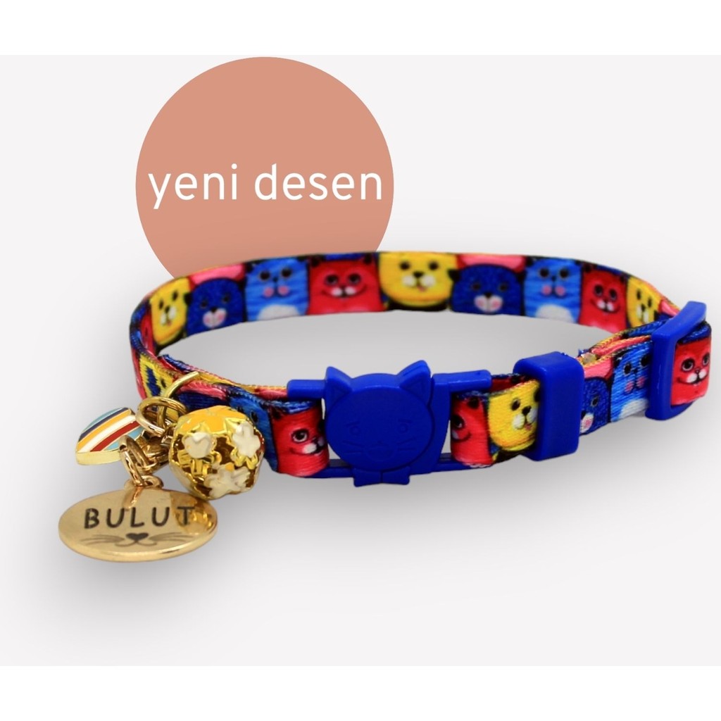 Caramelos Güvenlik Kilitli Kedi Tasması - Açık Mavi - Koyu Mavi Evcil Hayvan Ürünleri Fiyatı