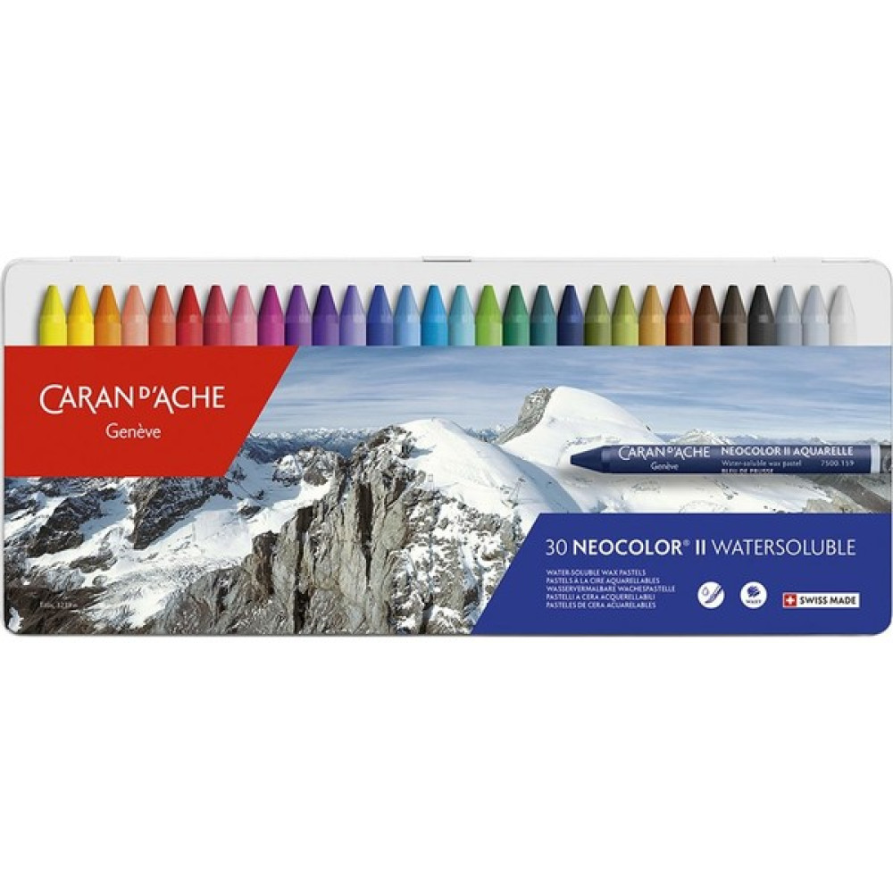 Caran d'Ache Neocolor 30 Renk Water Soluble Wax Pastel Boya Pastel Boya Fiyatı