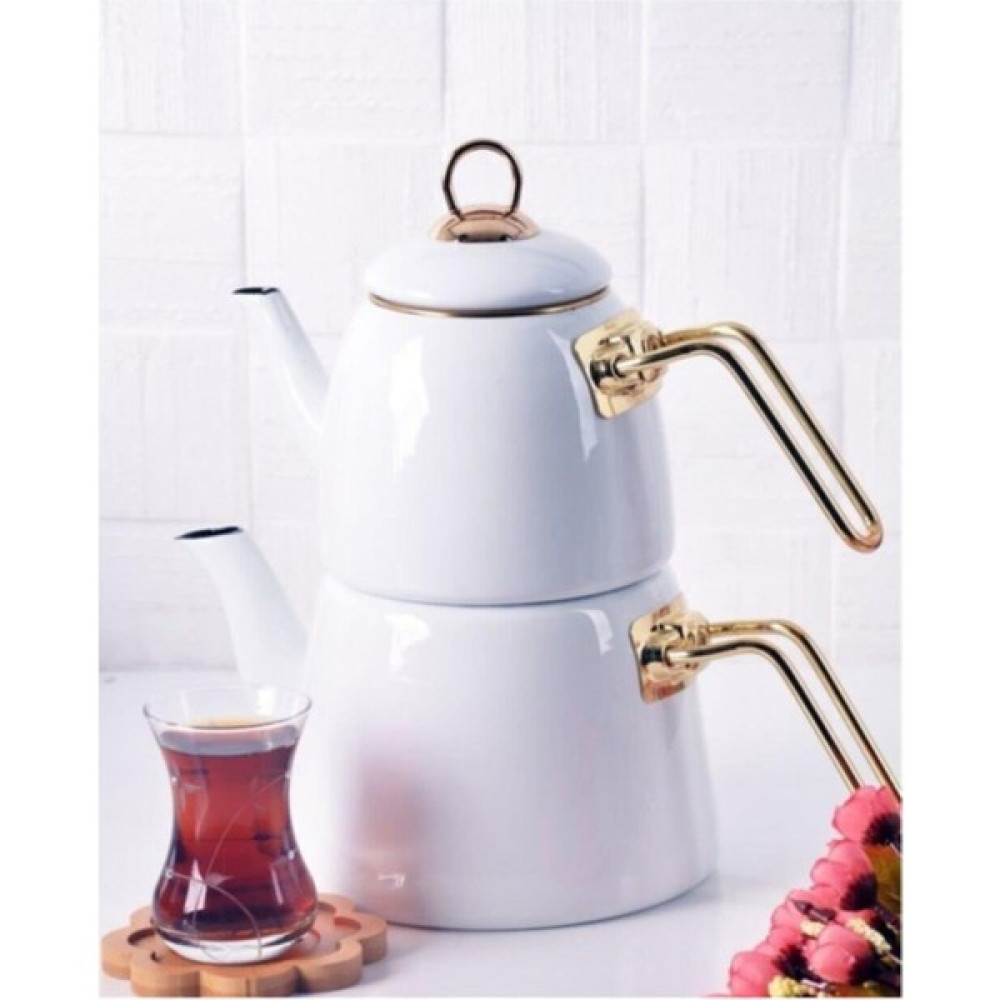 Carat Home Çaydanlık Emaye Beyaz Carat Emaye Çay / Çaydanlık Setleri Fiyatı