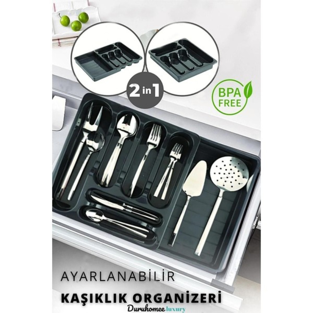 Carat Home Kayar Kızaklı Raylı Sistem Kaşık Ve Çekmece Düzenleyici Kaşıklık Organizer Boxop Kayar Pratik Mutfak Gereçleri Fiyatı