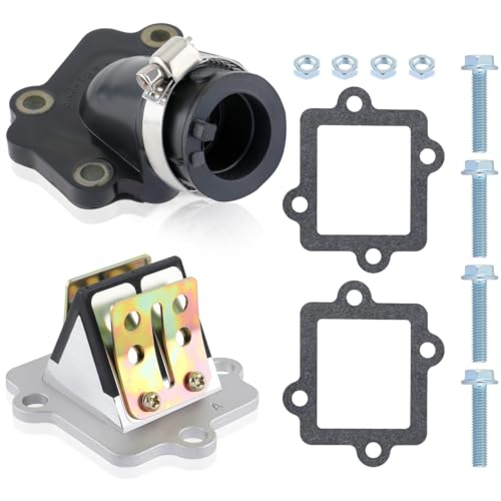 CARBBIA 0450065 Intake Manifold Boot Intake Reed Valve & Gaske Kit Compatible with Polaris Sportsman 90, Predator 50 90, Scrambler 50 90, 0450063 0450062 Motorcycle Helmets Fiyatı