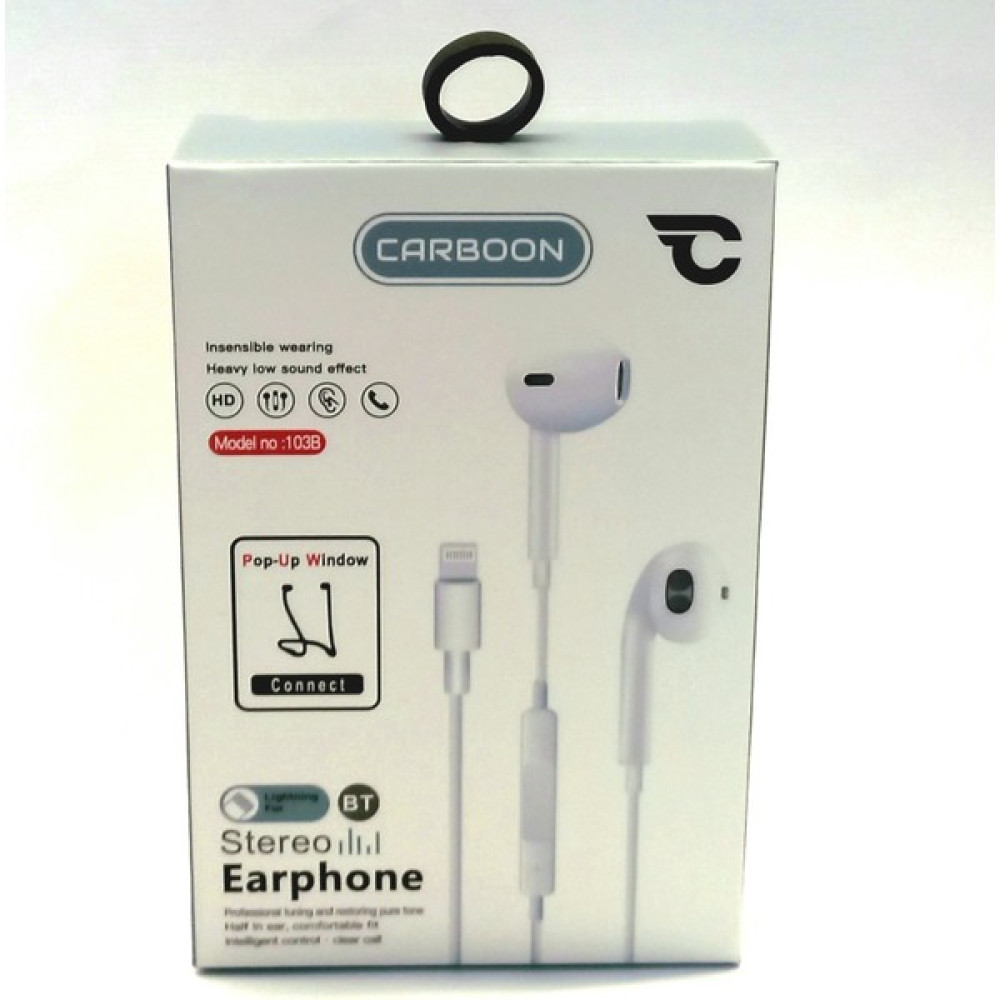 Carboon Apple iPhone Bt Stereo Kablolu Kulaklık - Beyaz Kulaklık Fiyatı