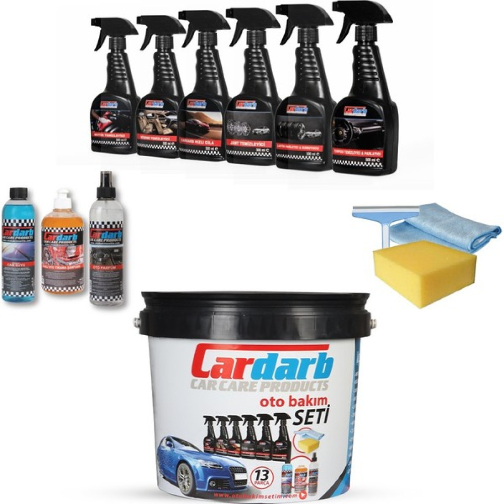 Cardarb 13 Parça Full Oto Bakım Seti 500 ml Yıkama Kovası 10 Lt Oto Bakım & Temizlik Ürünleri Fiyatı
