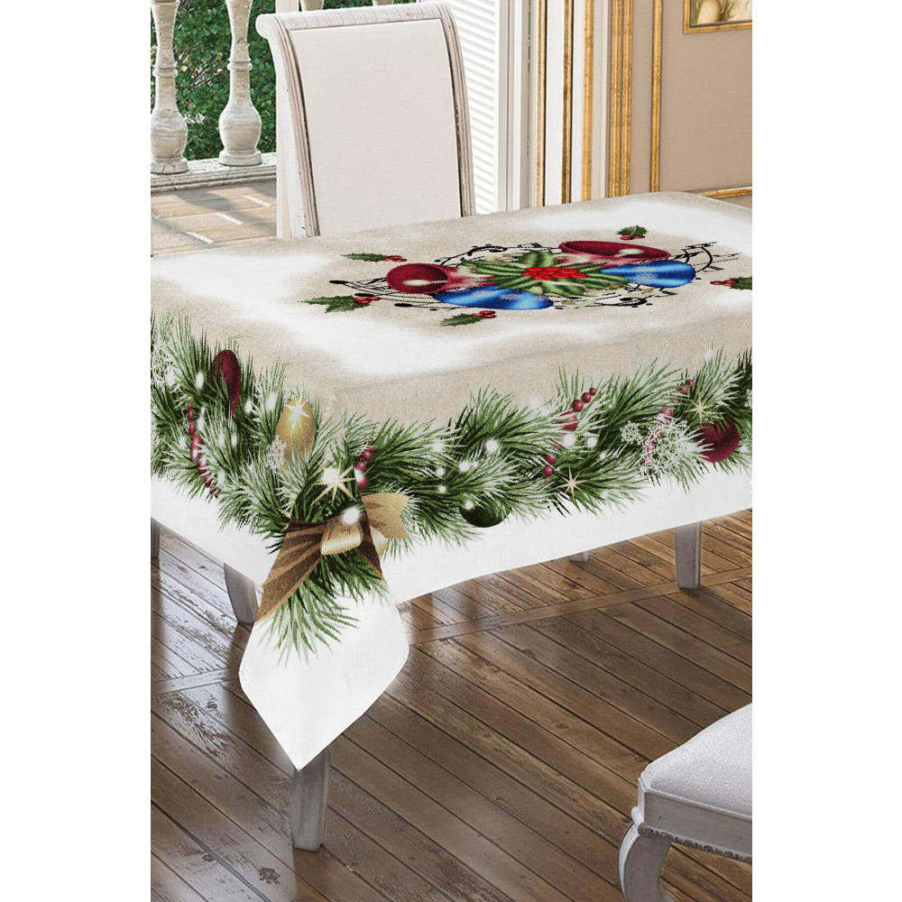 Cardea Merry Christmas Baskılı Masa Örtüsü 150x220 110 x 150 Beden Masa Örtüsü Fiyatı
