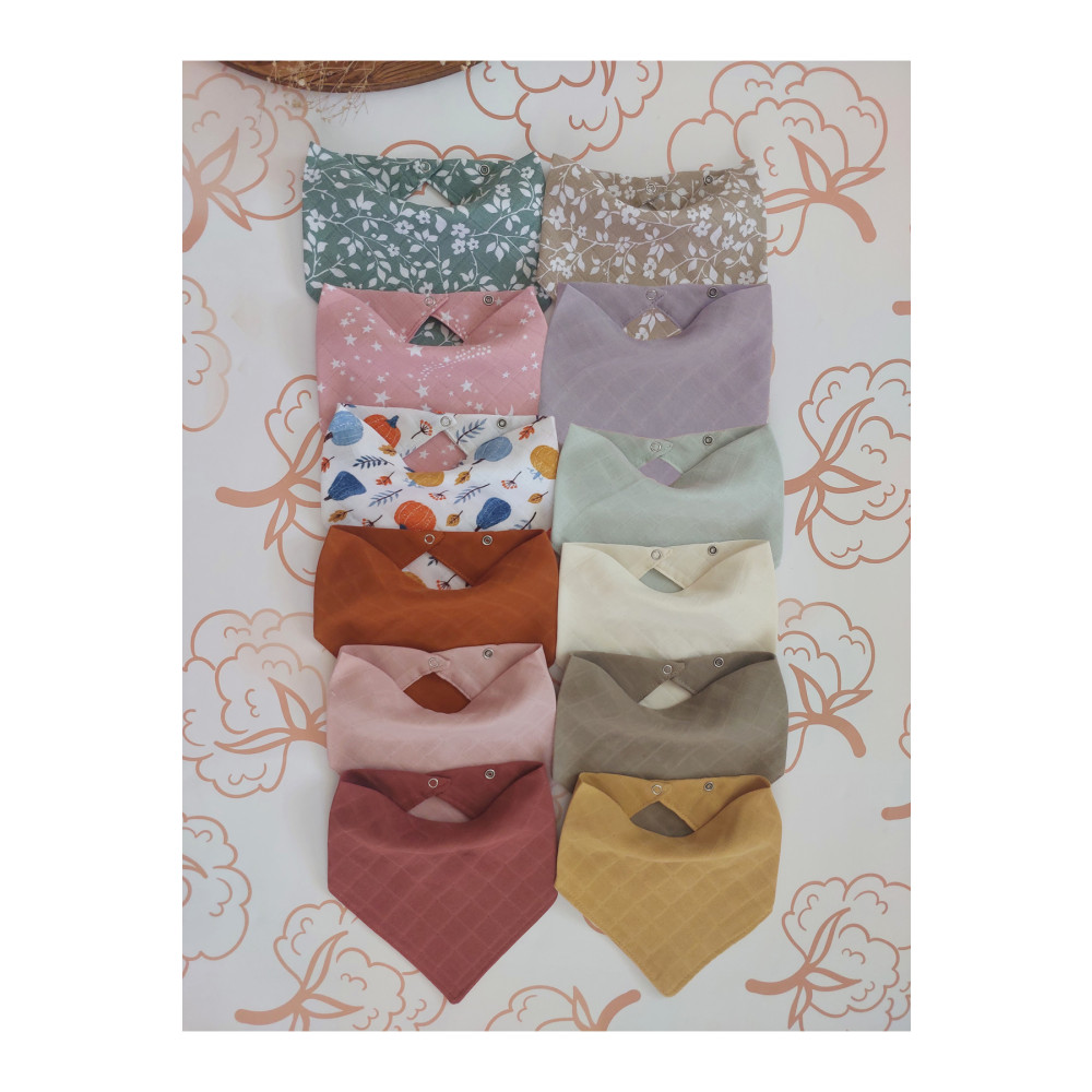 Cardigan %100 Organik Müslin Çift Katlı Bebek Fuları Yakalık Mama Ve Salya Önlüğü Bez Bez 12 Adet 40 Cm Mama Önlüğü Fiyatı