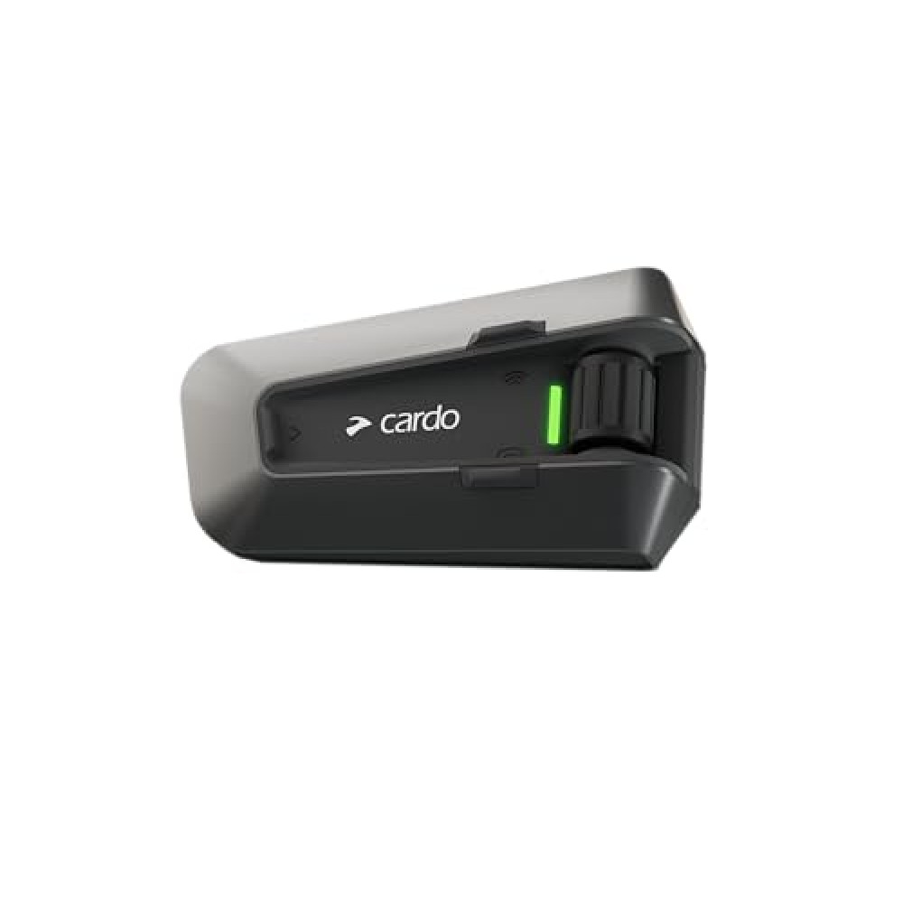 Cardo PACKTALK Edge Motorcycle Bluetooth Communication System Headset Intercom - Single Pack, Black