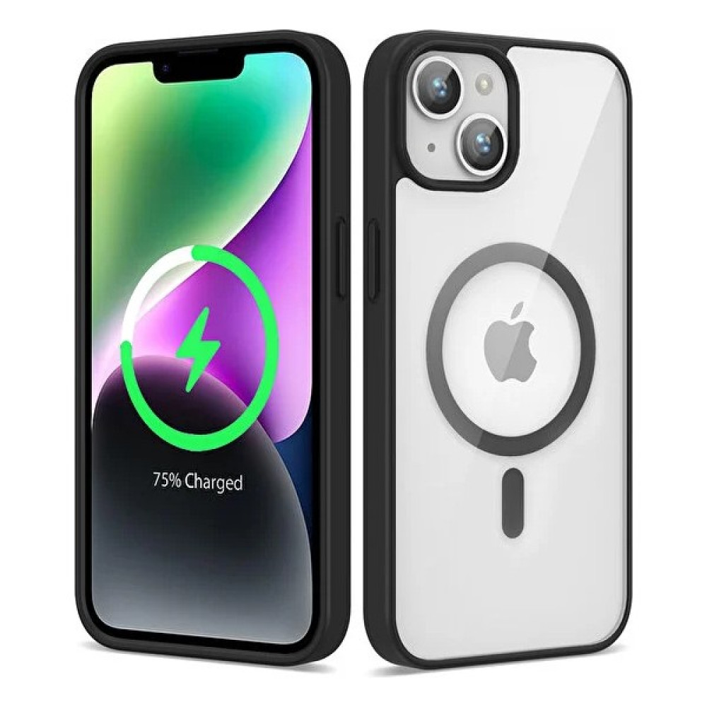 Care Case Apple iPhone 13 Magsafe Wireless Şarj Özellikli Silikon 2mm Kamera Çıkıntılı Kılıf - Siyah Cep Telefonu Kılıfı Fiyatı