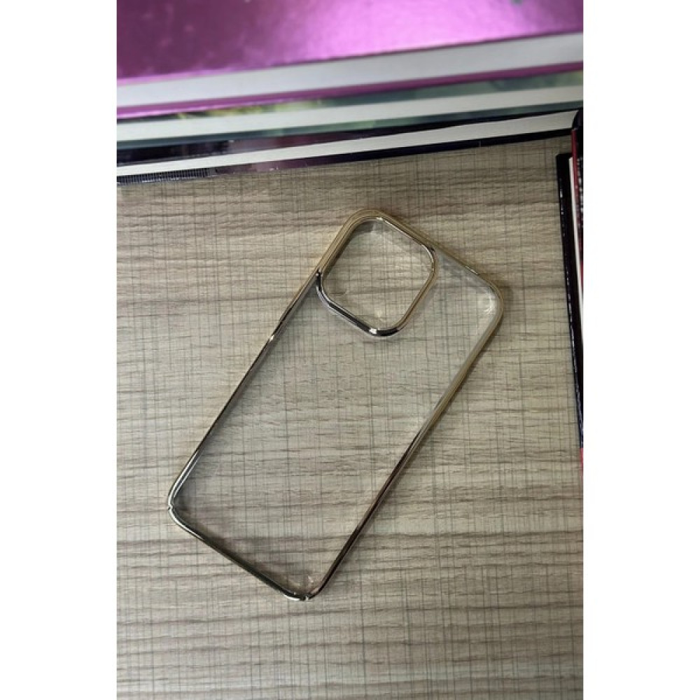 Carecase Apple iPhone 14 Pro Kamera Çıkıntılı Krom Şeffaf Kılıf - Metalik Gümüş Cep Telefonu Kılıfı Fiyatı
