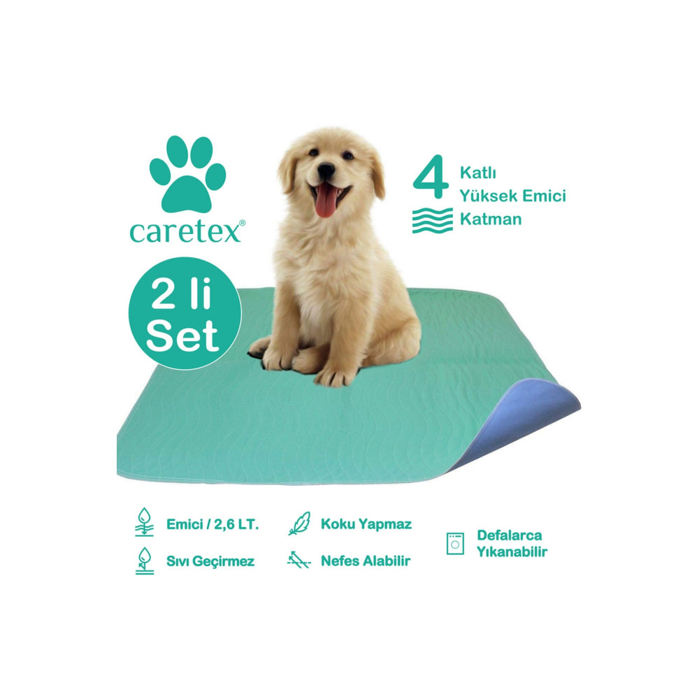 Careshop Abso Yıkanabilir Emici Köpek Pedi (2 Lİ SET) ( 75 X 85 Cm. ) 85x70 Beden Evcil Hayvan Ürünleri Fiyatı