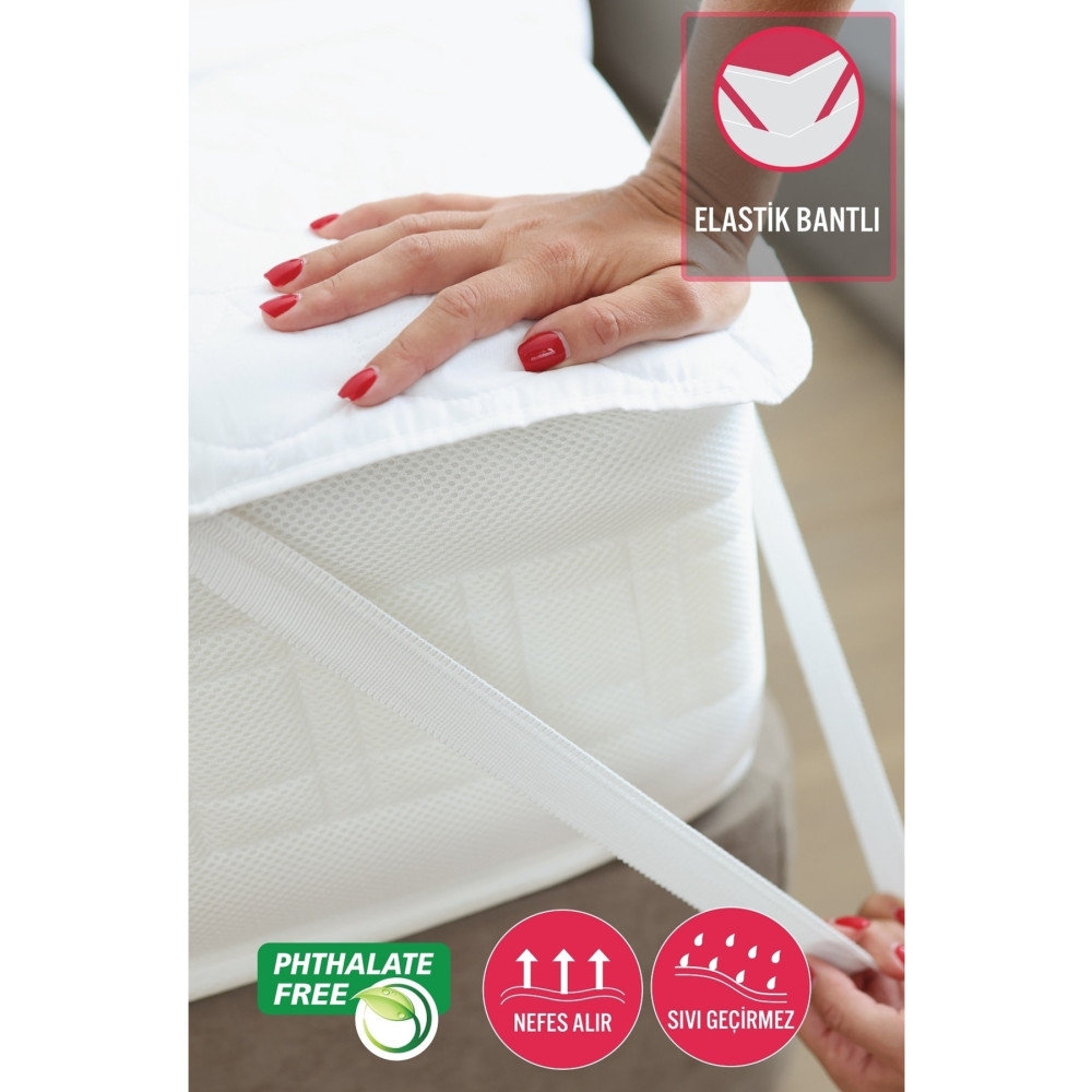 CARETEX Eco Comfort Su Sıvı Geçirmez Yatak Koruyucu Alez ( Elastik Bantlı ) 100 x 200 Beden Alez / Yatak Koruyucu Fiyatı
