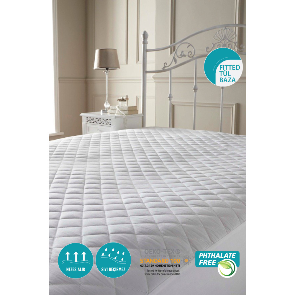 CARETEX Kapitone Fitted Su Sıvı Geçirmez Yatak Koruyucu Alez 160 x 200 Beden Alez / Yatak Koruyucu Fiyatı