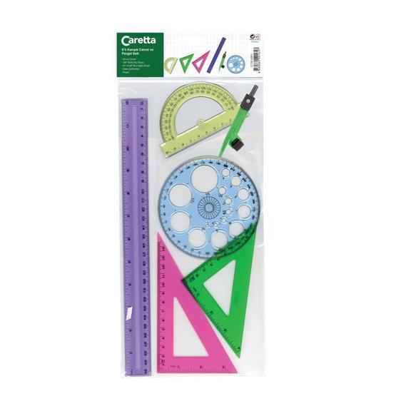 Caretta C-C-6001-T Cetvel Gönye Ve Pergel Seti