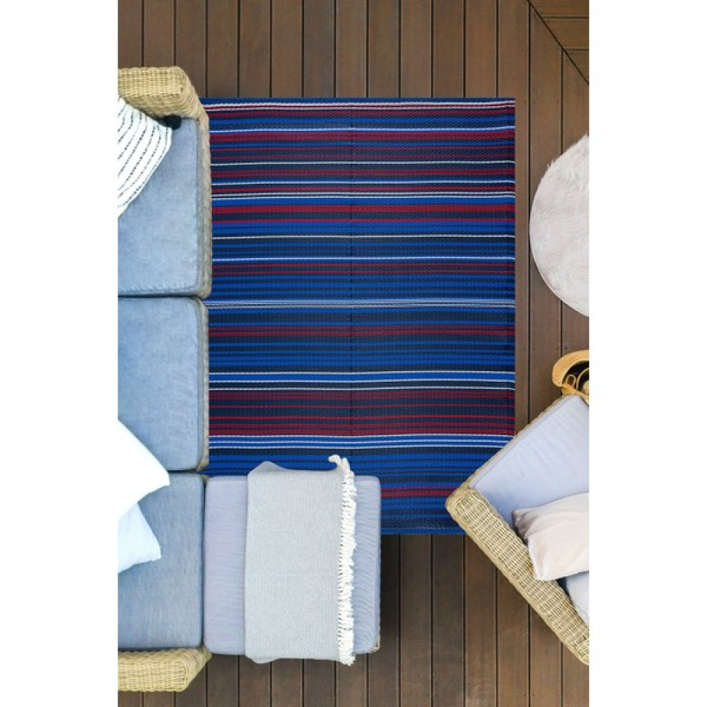 Caretta Home Hasır Plastik Savan Mats Piknik Bahçe Veranda Plaj Dış Mekan Kamp Camii Kilim Halı + Çanta - Mavi - 80 x 180 cm Kilim Fiyatı