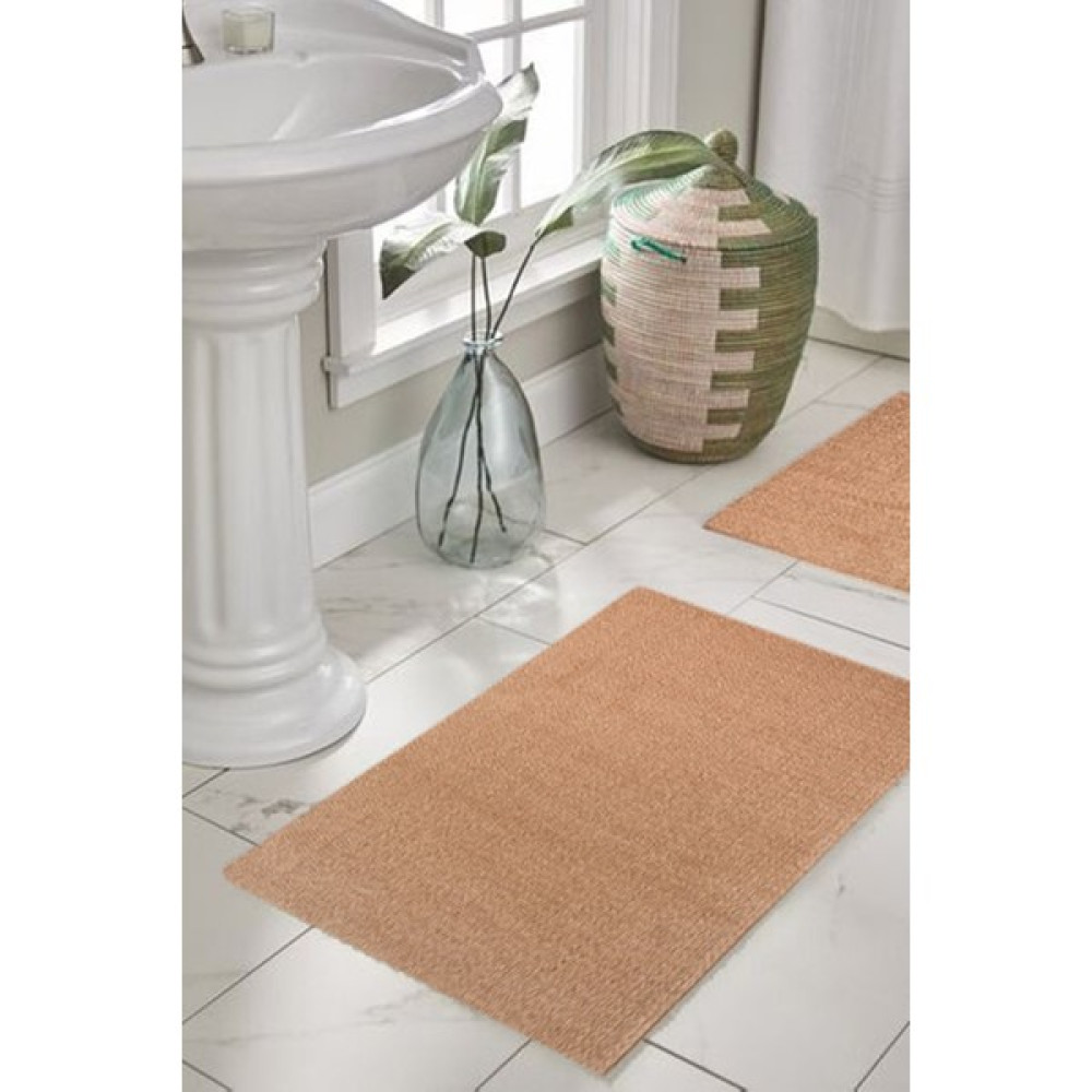 Caretta Home Soffy Banyo Paspası Dekoratif Modern Yıkanabilir Banyo Paspası - Bej - 60X100 Klozet Takımı Fiyatı