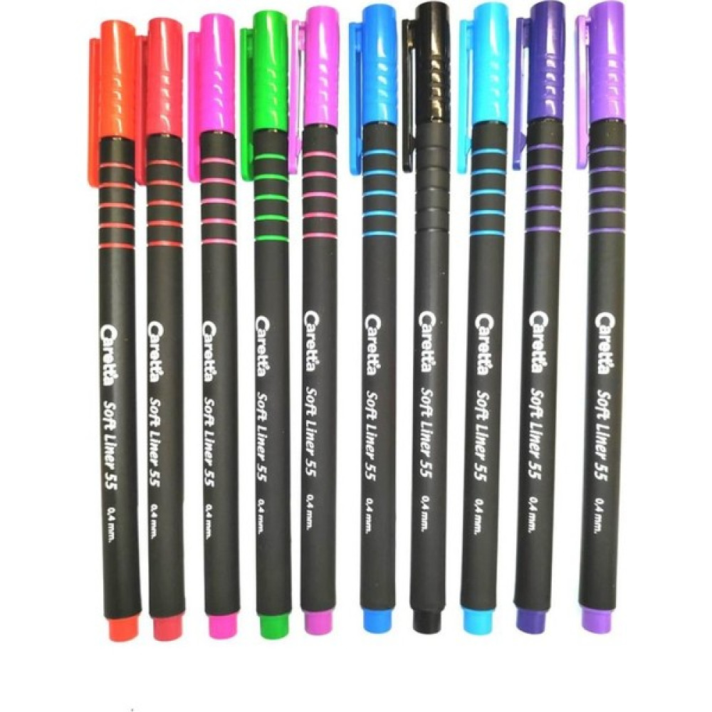 Caretta Soft Liner 55 Keçelı Kalem 10'lu Pvc Ambalaj Keçe Uçlu Kalem Fiyatı