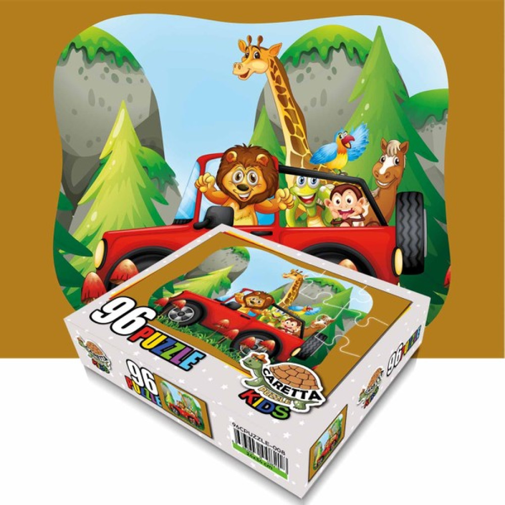 Carettapuzzle® Aslan ve Arkadaşları Safaride 96 Parça Puzzle & Aksesuarları Fiyatı