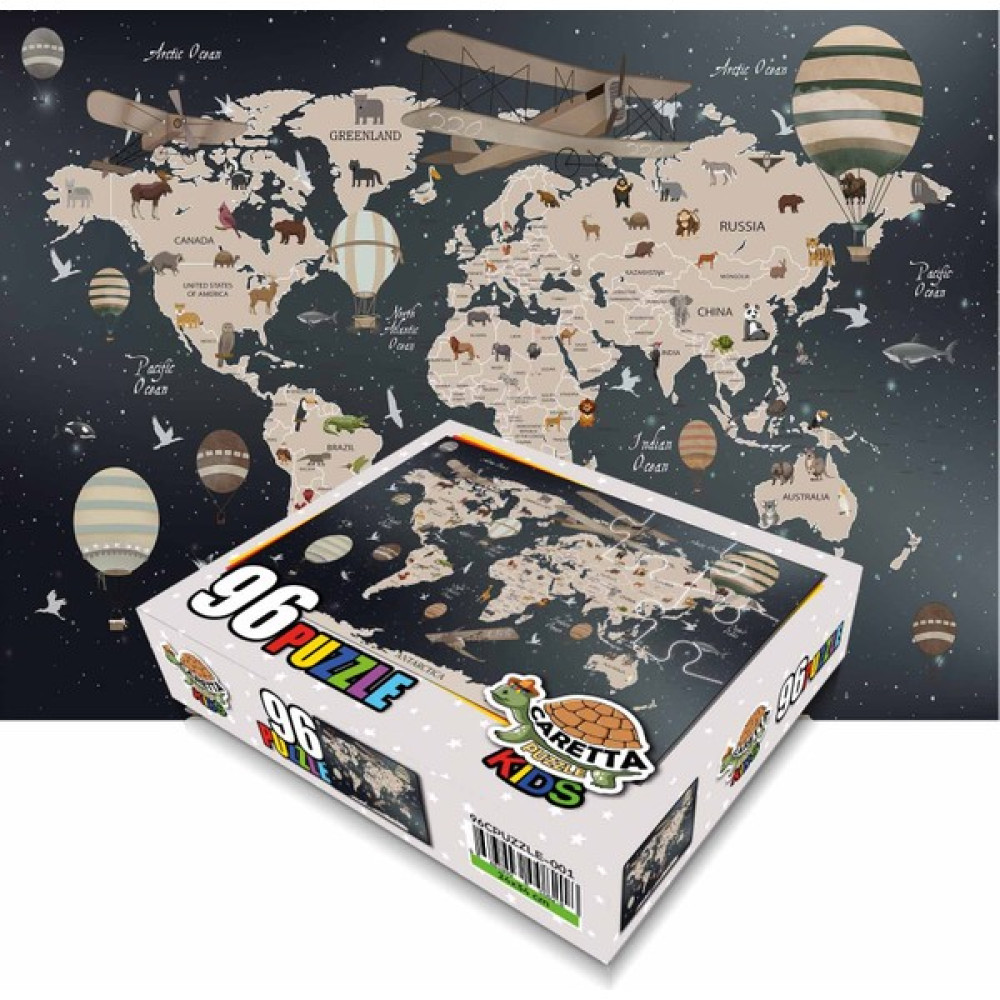 Carettapuzzle® Zoolojik Harita 96 Parça Puzzle & Aksesuarları Fiyatı