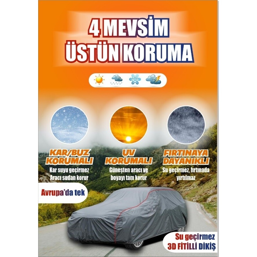 Carguard Peugeot 408 X300 Pro Araba Brandası Miflonlu Branda Oto Çadır Örtü Oto Branda Fiyatı