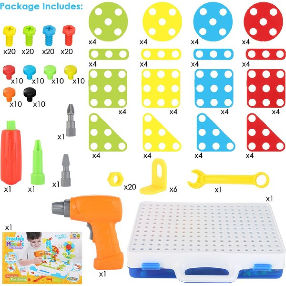 Carino Çocuk Elektrikli Matkap Bulmaca Oyuncaklar Seti (Yurt Dışından) Legolar ( Yapım Oyuncakları ) Fiyatı