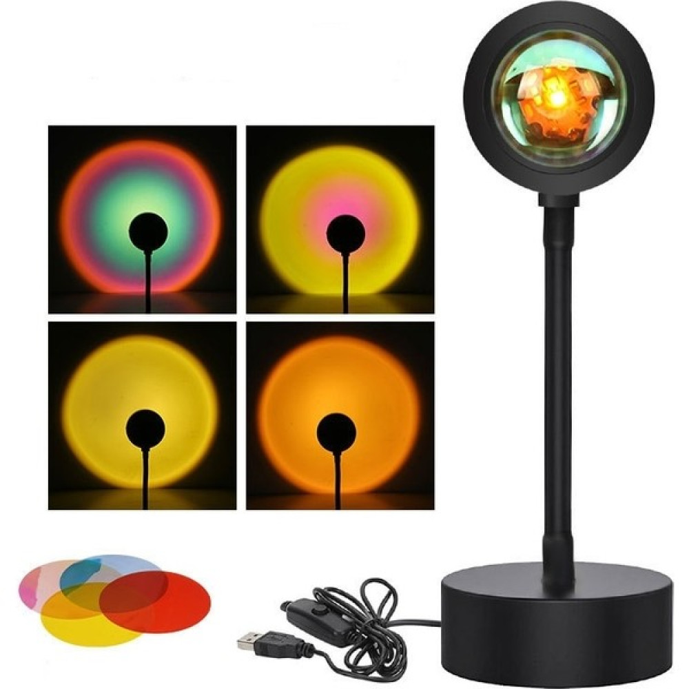 Carino USB Gökkuşağı Sunset Lamba (Yurt Dışından) - Sarı Gece Lambası Fiyatı